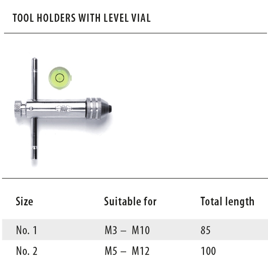 Custom Reversible Ratchet Tap Wrench with Level Vial, Short and Long