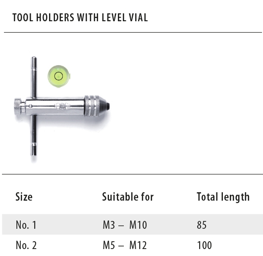 Reversible Ratchet Tap Wrench with Level Vial, Short and Long