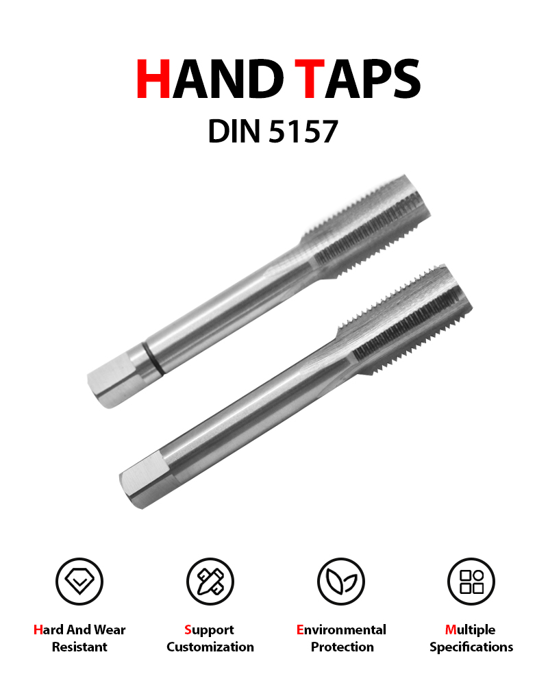 DIN5157 BSP Hand Tap, G 1/8  G 3/8  G 1/4 2pcs HSS-G