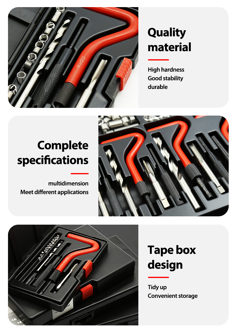 Helicoil Stainless Steel Thread Repair Insert Assortment Kit