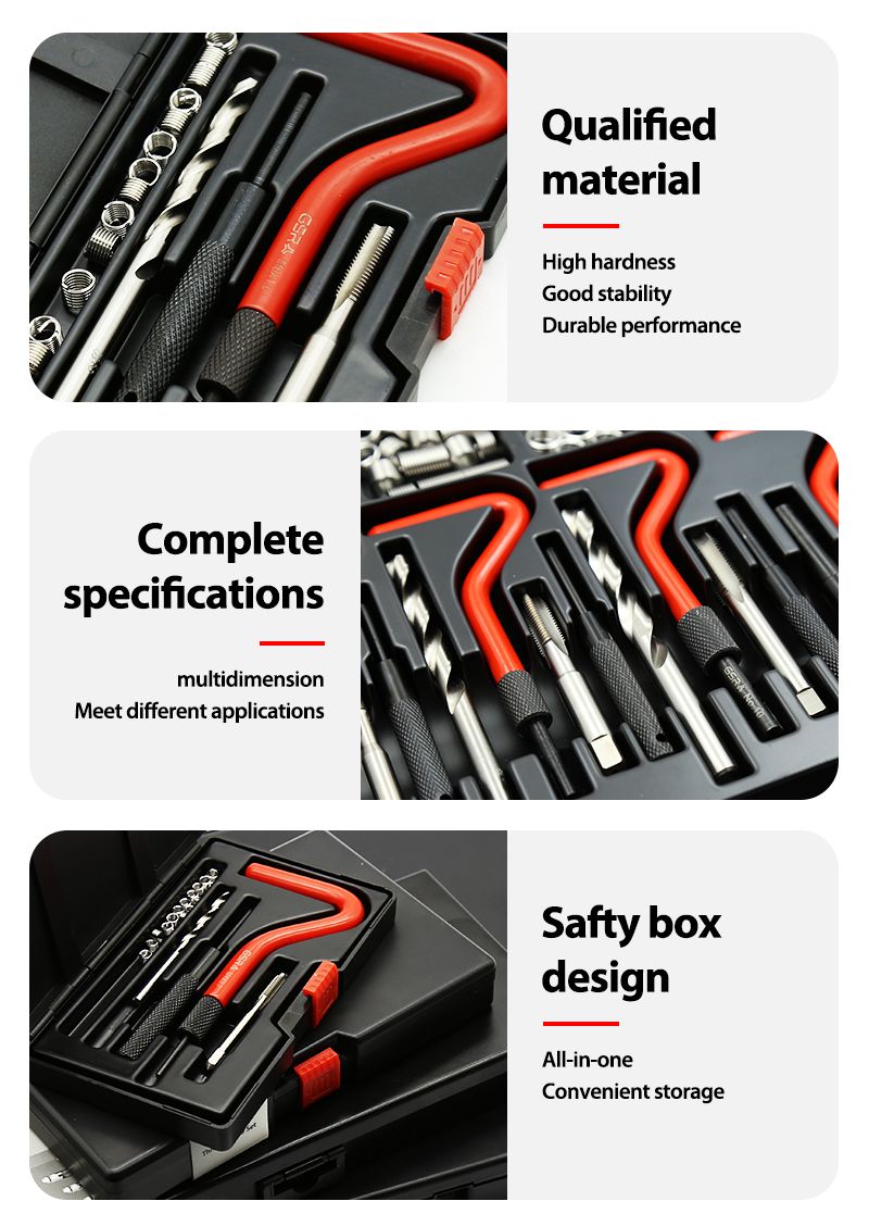 131 pieces Thread Repair Kit M5-12  M6-14