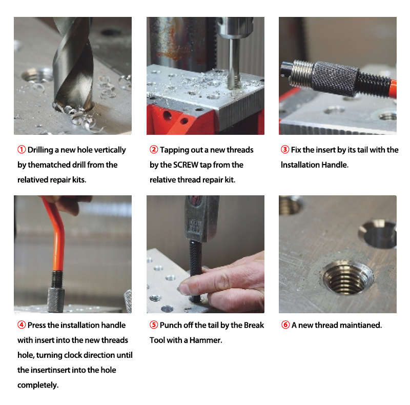 131 pieces Thread Repair Kit M5-12  M6-14