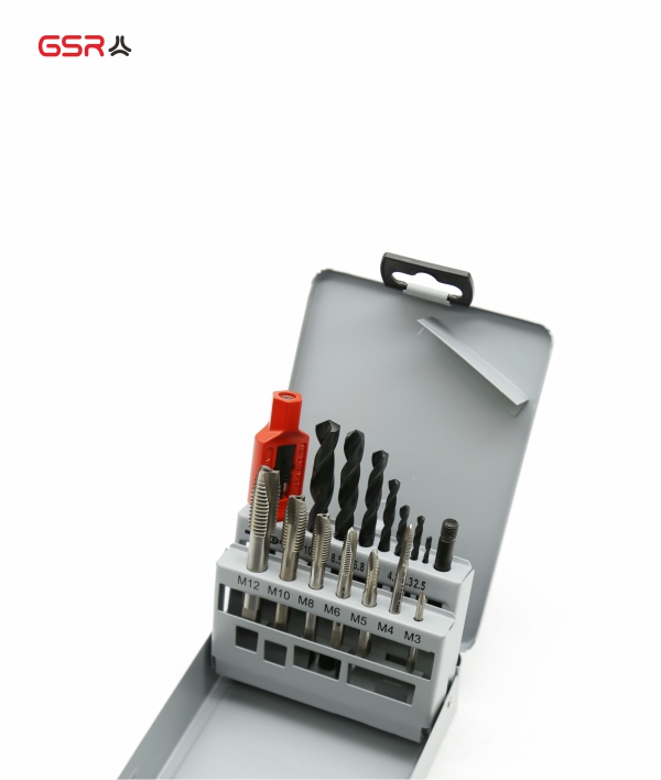 15pcs combined taps drill handle HSSG Metal Box Set