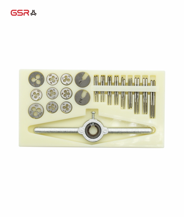Mini Tap and Die Set with tap wrench and die stock