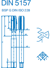 DIN5157 Hand Tap Set