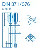 DIN371 DIN376 Machine Tap HSSG