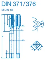 DIN371 DIN376 Machine Tap HSSE